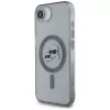 KARL LAGERFELD IML Metal Karl & Choupette Heads MagSafe puzdro pre iPhone 16e / 17e, čierna