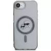 KARL LAGERFELD IML Metal Karl & Choupette Heads MagSafe puzdro pre iPhone 16e / 17e, čierna