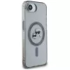 KARL LAGERFELD IML Metal Karl & Choupette Heads MagSafe puzdro pre iPhone 16e / 17e, čierna