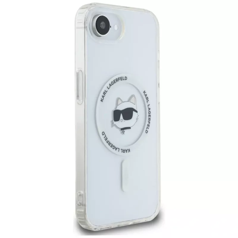 KARL LAGERFELD IML Metal Choupette Head MagSafe puzdro pre iPhone 16e / 17e biela