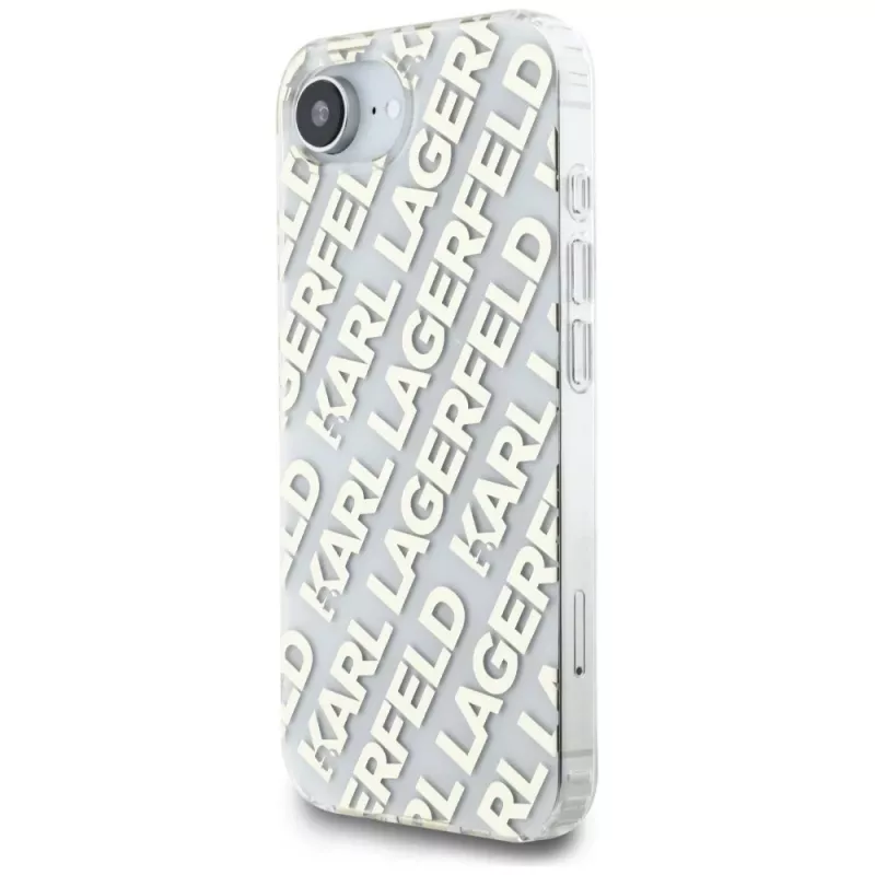 Karl Lagerfeld IML Repeat Logo puzdro pre iPhone 16e / 17e zlatá
