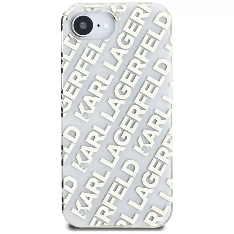 Karl Lagerfeld IML Repeat Logo puzdro pre iPhone 16e / 17e zlatá