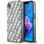 KARL LAGERFELD IML Repeat Logo puzdro pre Apple iPhone 16e / 17e - strieborná