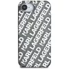 KARL LAGERFELD IML Repeat Logo puzdro pre Apple iPhone 16e / 17e - strieborná