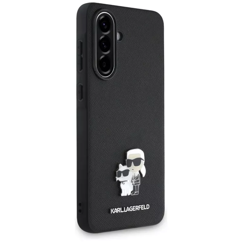 Karl Lagerfeld Saffiano puzdro s K&C Metal logom pre Samsung Galaxy A36 čierna