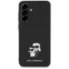 Karl Lagerfeld Saffiano K&C Metal Logo puzdro pre Samsung Galaxy A56 5G, čierna