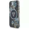 Guess IML Metal Glitter Flowers Triangle MagSafe puzdro pre Apple iPhone 16e (čierna)