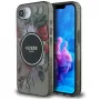 Guess IML Flowers MagSafe puzdro pre iPhone 16e (čierna)