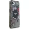 Guess IML Flowers MagSafe puzdro pre iPhone 16e (čierna)