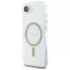 Guess IML Glitter Circle MagSafe puzdro pre iPhone 16e (transparentná)