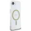 Guess IML Glitter Circle MagSafe puzdro pre iPhone 16e (transparentná)