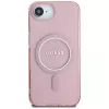 Guess IML Glitter Circle MagSafe puzdro pre iPhone 16e (ružová)