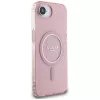 Guess IML Glitter Circle MagSafe puzdro pre iPhone 16e (ružová)