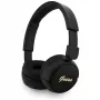 Guess Metal Logo Script bezdrôtové Bluetooth 5.3 náhlavné slúchadlá, čierna