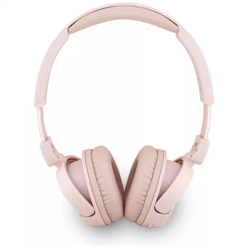 Guess Metal Logo Script bezdrôtové Bluetooth 5.3 náhlavné slúchadlá (ružová)