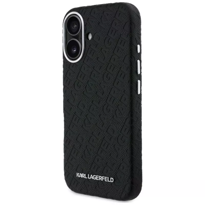 Karl Lagerfeld FW Stamped Karl puzdro MagSafe pre iPhone 16, čierne