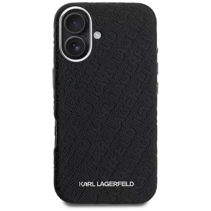 Karl Lagerfeld FW Stamped Karl puzdro MagSafe pre iPhone 16, čierne