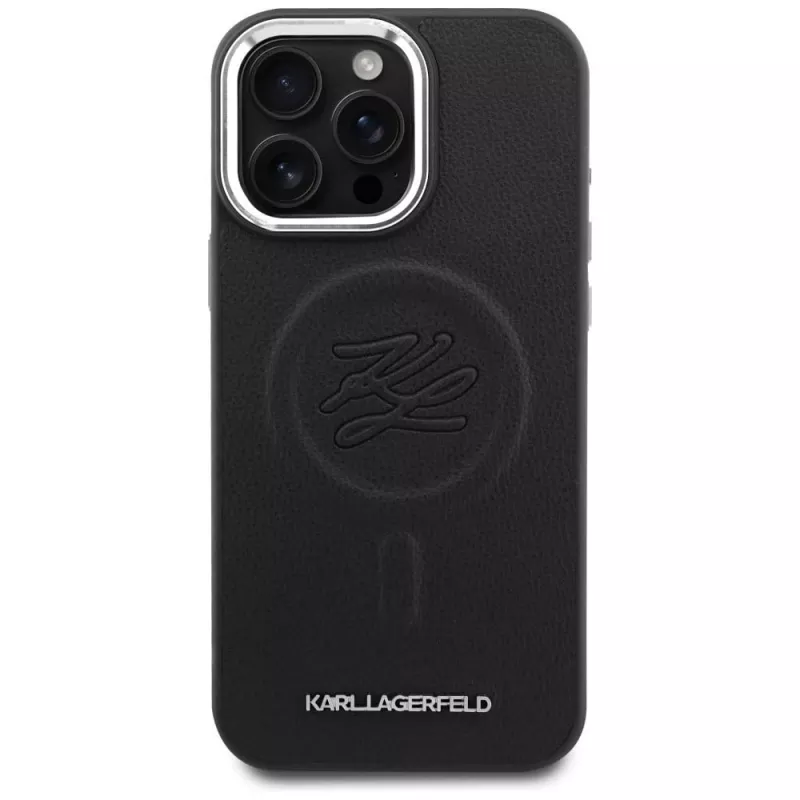 KARL LAGERFELD Embossed Ring Initials MagSafe puzdro pre Samsung Galaxy S26, čierna