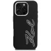 KARL LAGERFELD FW Grained Signature Logo puzdro pre iPhone 16 Pro Max čierna