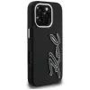KARL LAGERFELD FW Grained Signature Logo puzdro pre iPhone 16 Pro Max čierna