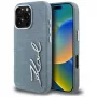 Karl Lagerfeld FW Jeans Signature Logo puzdro pre iPhone 16 Pro, modrá
