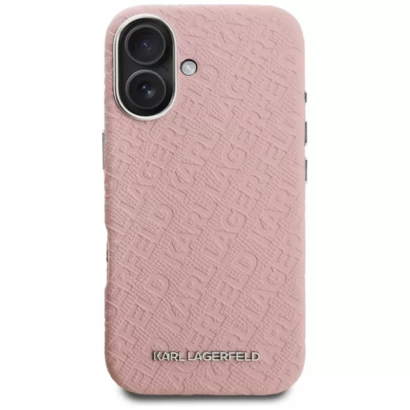 KARL LAGERFELD Stamped Karl MagSafe puzdro pre iPhone 16 ružová