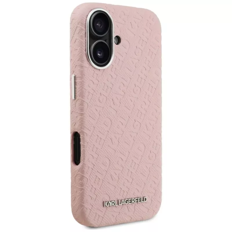 KARL LAGERFELD Stamped Karl MagSafe puzdro pre iPhone 16 ružová