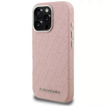 Karl Lagerfeld FW Stamped Karl MagSafe puzdro pre iPhone 16 Pro ružová
