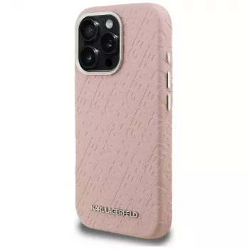 Karl Lagerfeld FW Stamped Karl MagSafe puzdro pre iPhone 16 Pro Max ružová