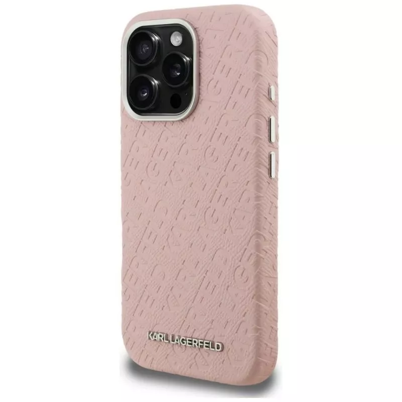 Karl Lagerfeld FW Stamped Karl MagSafe puzdro pre iPhone 16 Pro Max ružová
