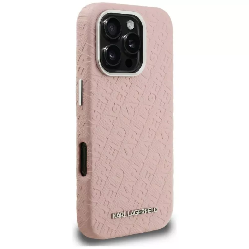 Karl Lagerfeld FW Stamped Karl MagSafe puzdro pre iPhone 16 Pro Max ružová