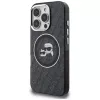 KARL LAGERFELD IML Glitter Karl & Choupette Heads Logo MagSafe puzdro pre iPhone 16 Pro Max, čierna
