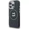 Karl Lagerfeld IML Choupette Head Logo MagSafe puzdro pre iPhone 16 Pro, čierna