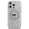 KARL LAGERFELD IML Karl Head Logo MagSafe puzdro pre Apple iPhone 16 Pro, sivá