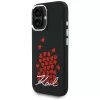 KARL LAGERFELD Silicone Heart SignLogo MagSafe puzdro pre Apple iPhone 16 - čierna