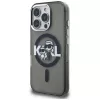 Karl Lagerfeld IML Glitter Karl & Choupette Sketch Logo MagSafe puzdro pre iPhone 16 Pro čierna