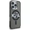 Karl Lagerfeld IML Glitter Karl & Choupette Sketch Logo MagSafe puzdro pre iPhone 16 Pro čierna