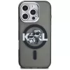 Karl Lagerfeld IML Glitter Karl & Choupette Sketch Logo MagSafe puzdro pre iPhone 16 Pro Max čierna