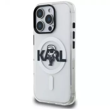 KARL LAGERFELD IML Karl Sketch Logo MagSafe puzdro pre Apple iPhone 16 Pro, transparentná
