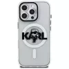 Karl Lagerfeld IML Karl Sketch Logo MagSafe puzdro pre iPhone 16 Pro Max, transparentná