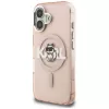 KARL LAGERFELD IML Choupette Sketch Logo MagSafe puzdro pre iPhone 16 ružová