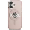 KARL LAGERFELD IML Choupette Sketch Logo MagSafe puzdro pre iPhone 16 ružová