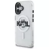 Karl Lagerfeld IML Choupette Sketch Logo MagSafe puzdro pre iPhone 16, transparentná
