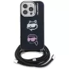 KARL LAGERFELD IML Crossbody puzdro s Karl & Choupette Head pre Apple iPhone 16 Pro Max, čierna