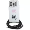 KARL LAGERFELD IML Crossbody puzdro pre Apple iPhone 16 Pro, biela