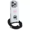 KARL LAGERFELD IML Crossbody puzdro pre Apple iPhone 16 Pro, biela