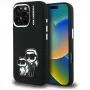 KARL LAGERFELD Silicone Karl & Choupette Sketch MagSafe puzdro pre Apple iPhone 16 Pro Max, čierna