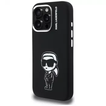 KARL LAGERFELD Silicone Karl Sketch MagSafe puzdro pre Apple iPhone 16 Pro Max, čierna