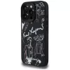 KARL LAGERFELD Grained Pattern & Logo MagSafe puzdro pre iPhone 16 Pro Max čierna
