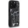KARL LAGERFELD Grained Pattern & Logo MagSafe puzdro pre iPhone 16 Pro Max čierna